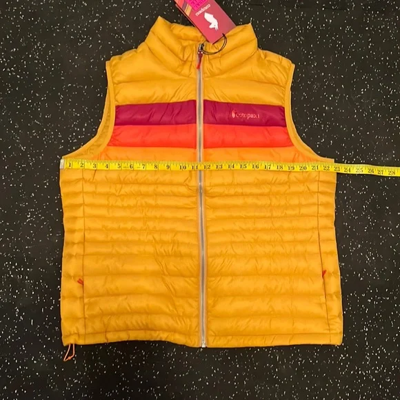 Cotopaxi Fuego Down Vest “Amber Stripes” women’s XL NWT - Picture 10 of 12